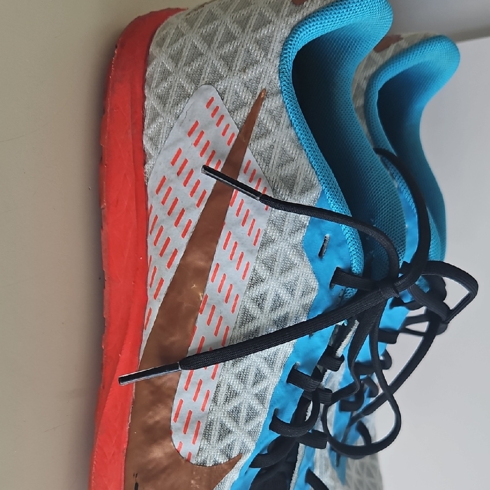 Nike Zoom Rival Waffle 2019 Half Blue Metallic Copper Sz 8.5 Track Running Shoes